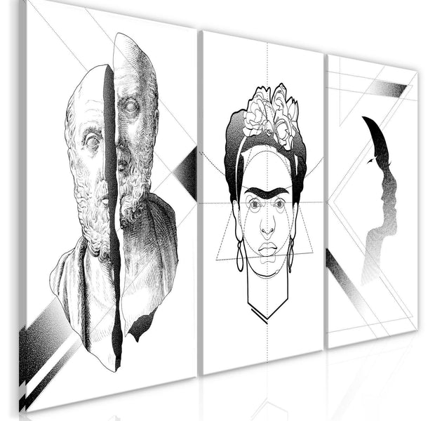 Stretched Canvas Nordic Art - Facial Composition-Tiptophomedecor