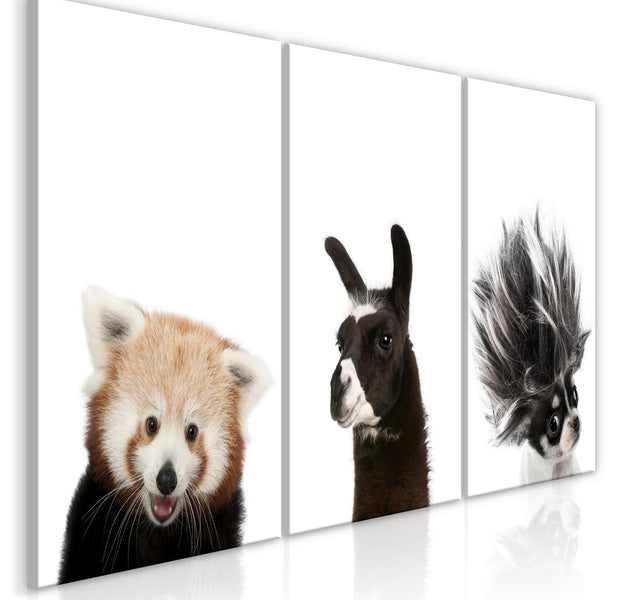 Stretched Canvas Nordic Art - Friendly Animals-Tiptophomedecor