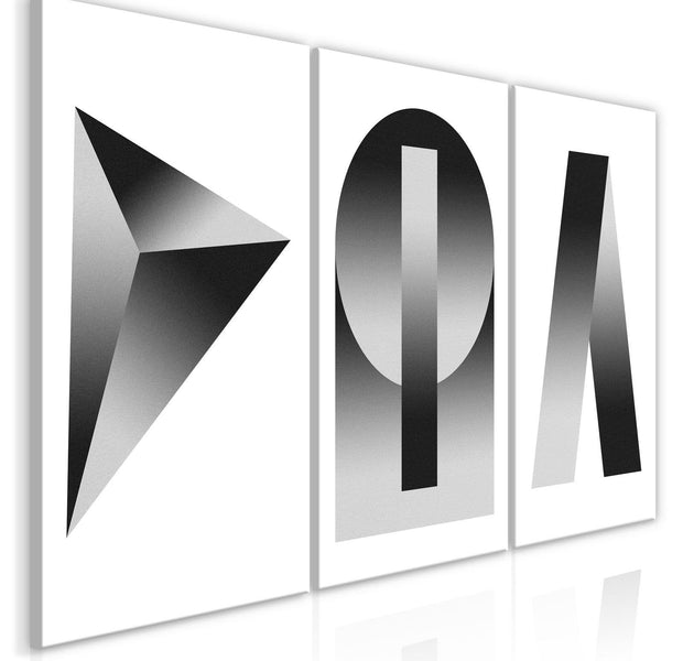 Stretched Canvas Nordic Art - Geometric Silver-Tiptophomedecor