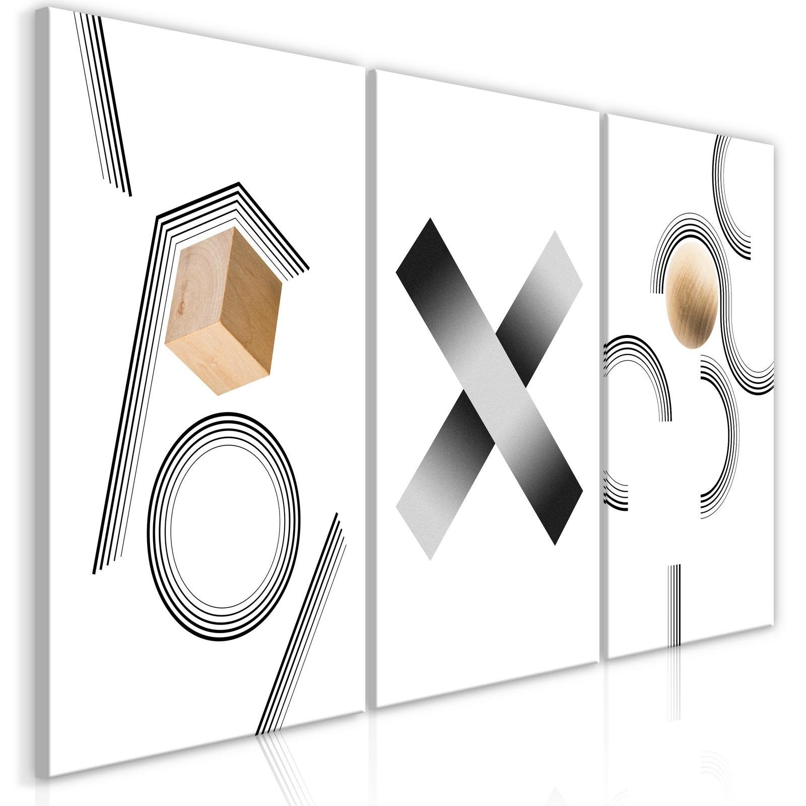 Stretched Canvas Nordic Art - Geometry-Tiptophomedecor