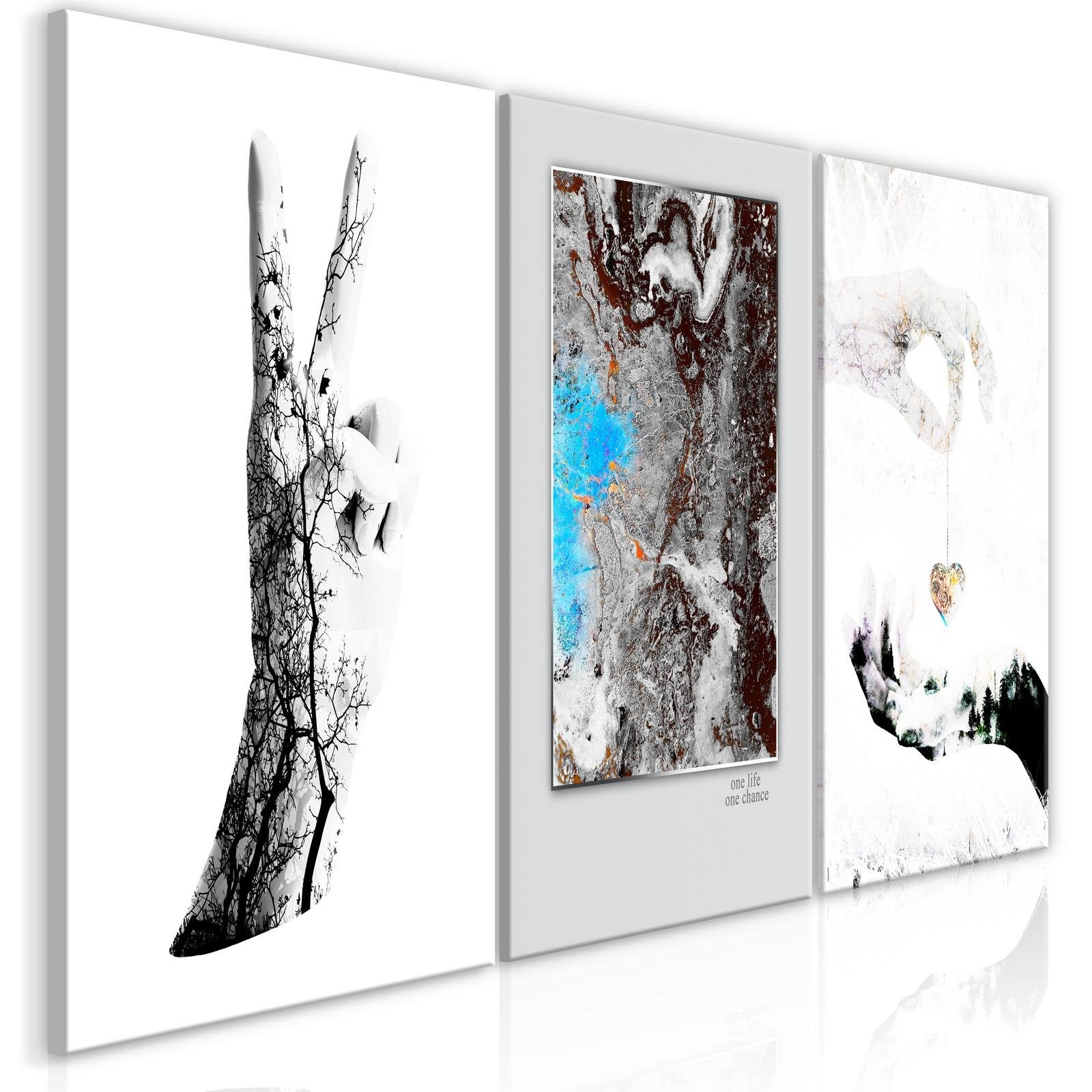 Stretched Canvas Nordic Art - Gestures-Tiptophomedecor