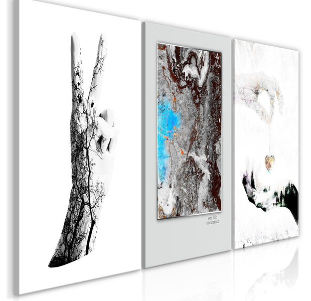 Stretched Canvas Nordic Art - Gestures-Tiptophomedecor