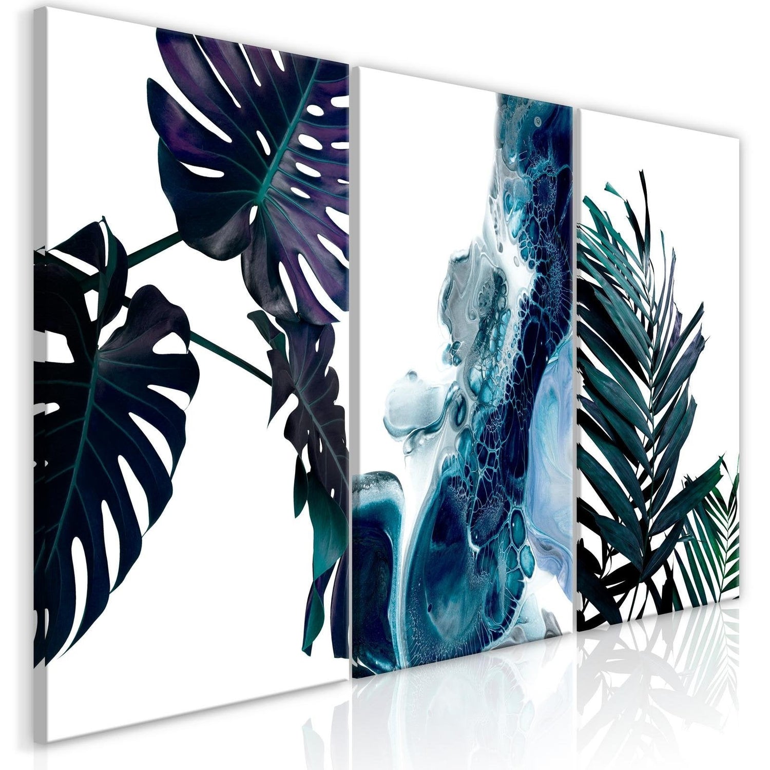 Stretched Canvas Nordic Art - Green Nature-Tiptophomedecor