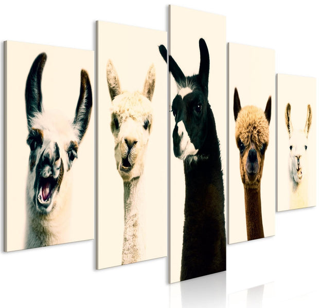 Stretched Canvas Nordic Art - Happy Family Wide-Tiptophomedecor