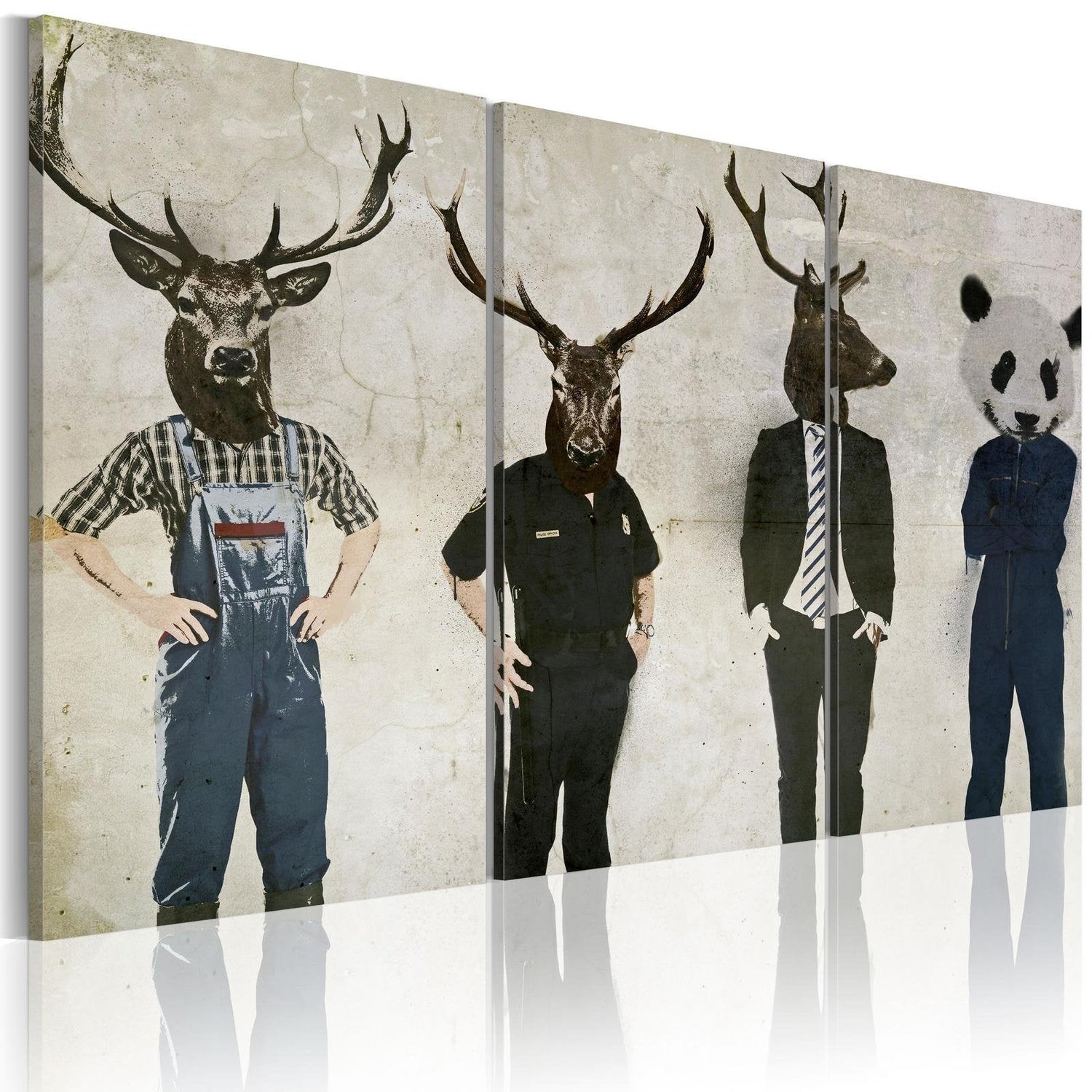 Stretched Canvas Nordic Art - Humans Are Also Animals-Tiptophomedecor