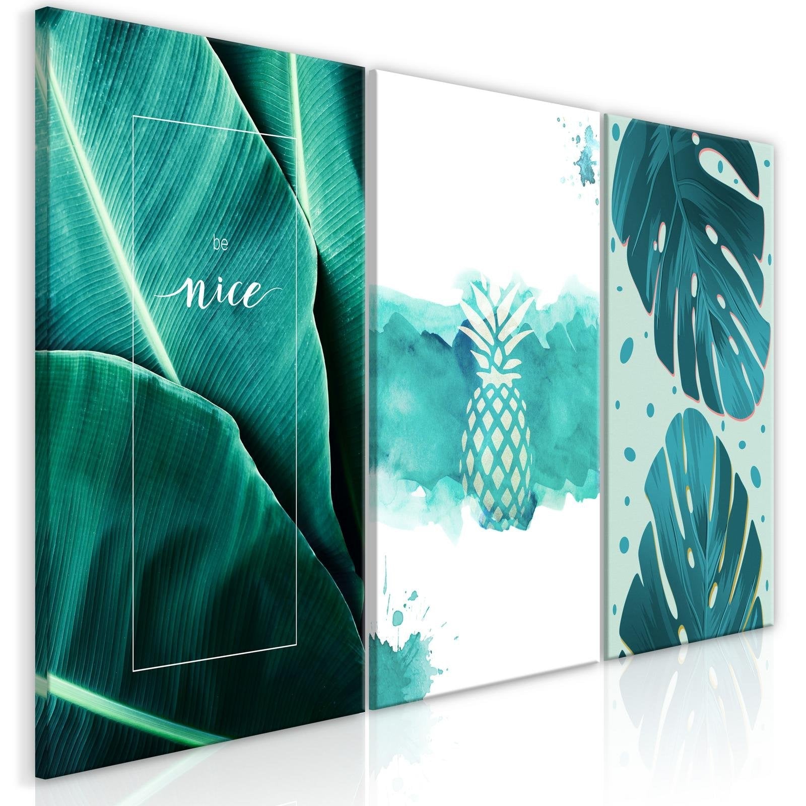 Stretched Canvas Nordic Art - Intense Lagoon-Tiptophomedecor