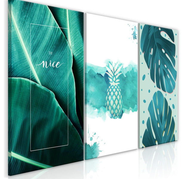 Stretched Canvas Nordic Art - Intense Lagoon-Tiptophomedecor