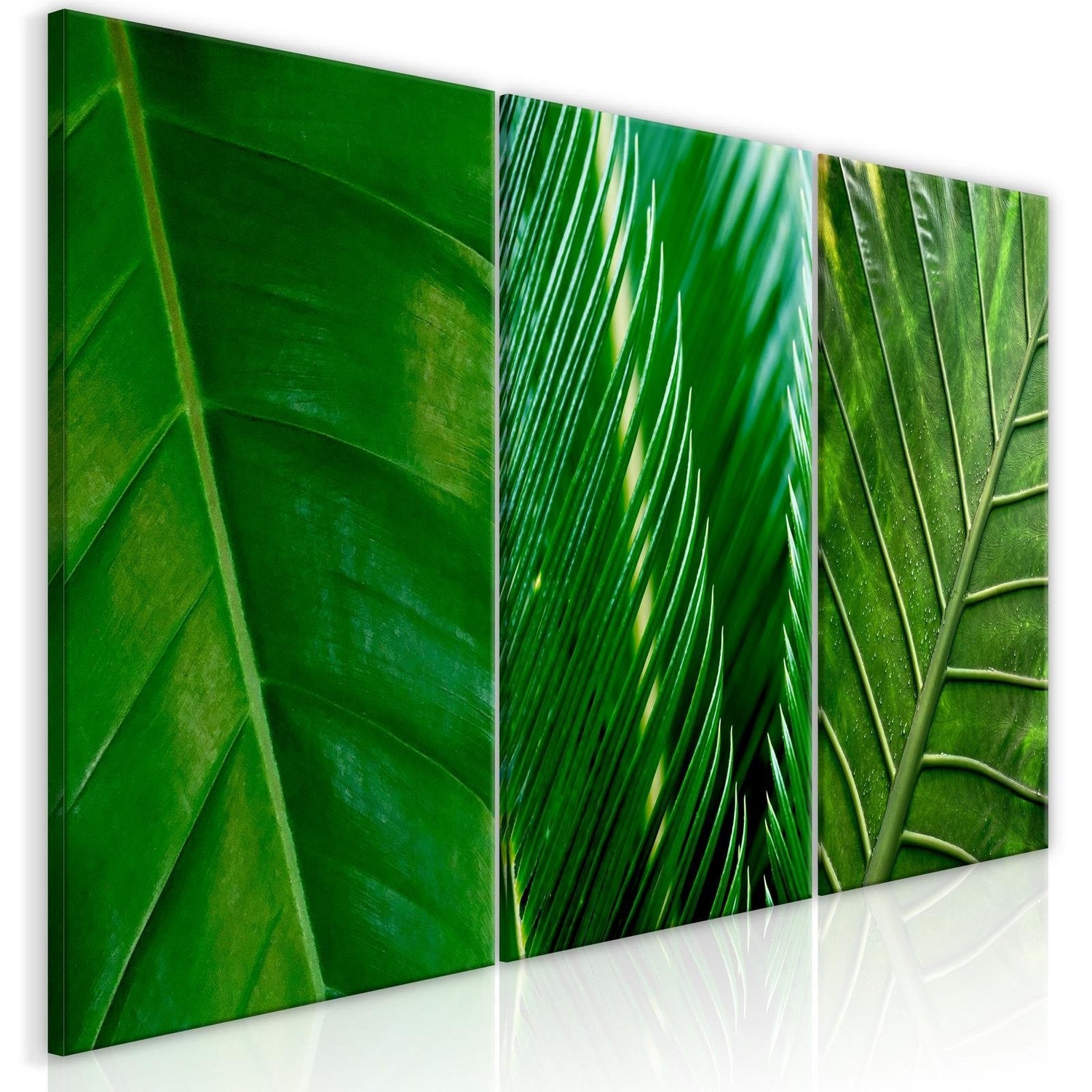 Stretched Canvas Nordic Art - Leaves-Tiptophomedecor