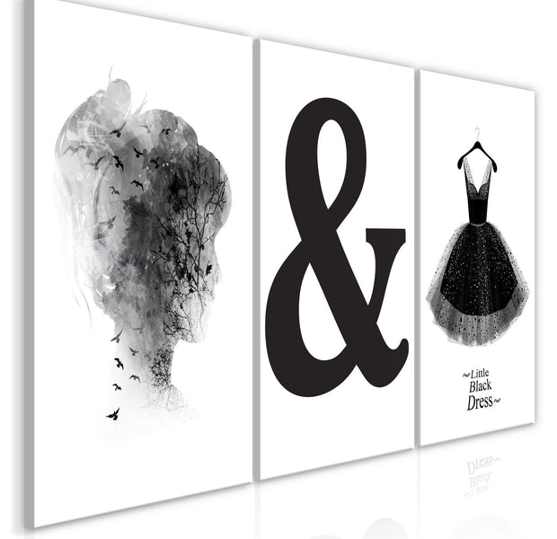 Stretched Canvas Nordic Art - Little Black Dress-Tiptophomedecor