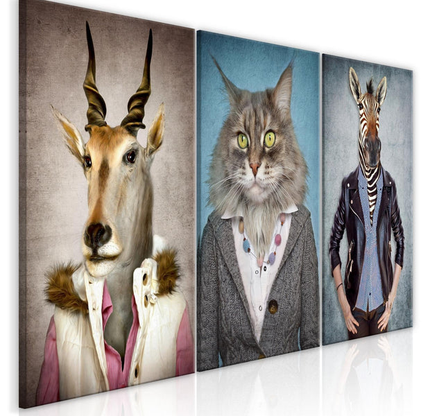 Stretched Canvas Nordic Art - Menagerie-Tiptophomedecor
