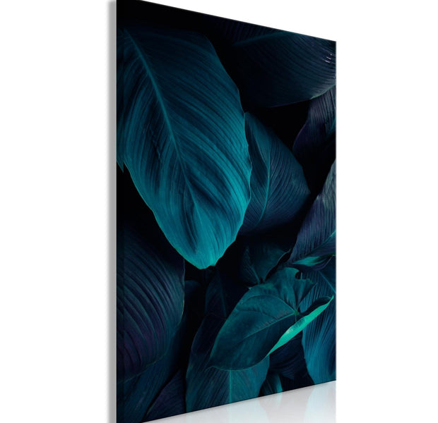 Stretched Canvas Nordic Art - Night In The Jungle Wide-Tiptophomedecor