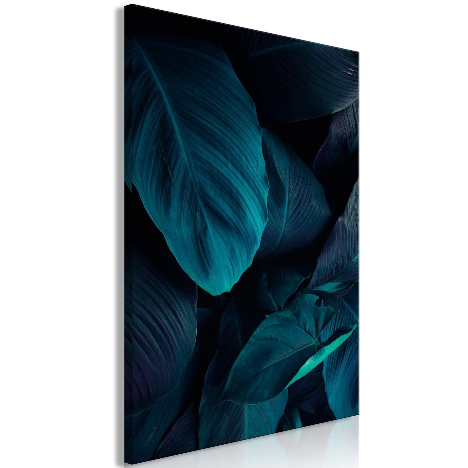 Stretched Canvas Nordic Art - Night In The Jungle Wide-Tiptophomedecor
