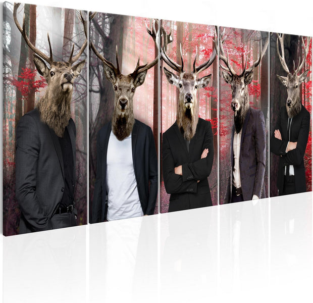 Stretched Canvas Nordic Art - People In Masks-Tiptophomedecor