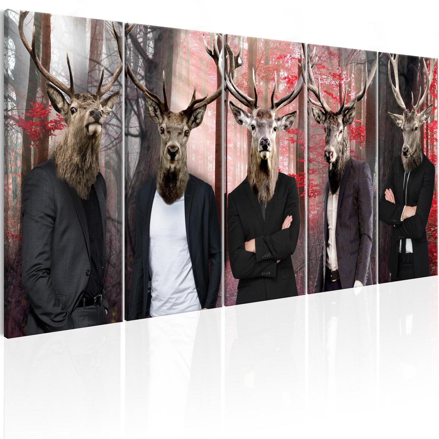 Stretched Canvas Nordic Art - People In Masks-Tiptophomedecor