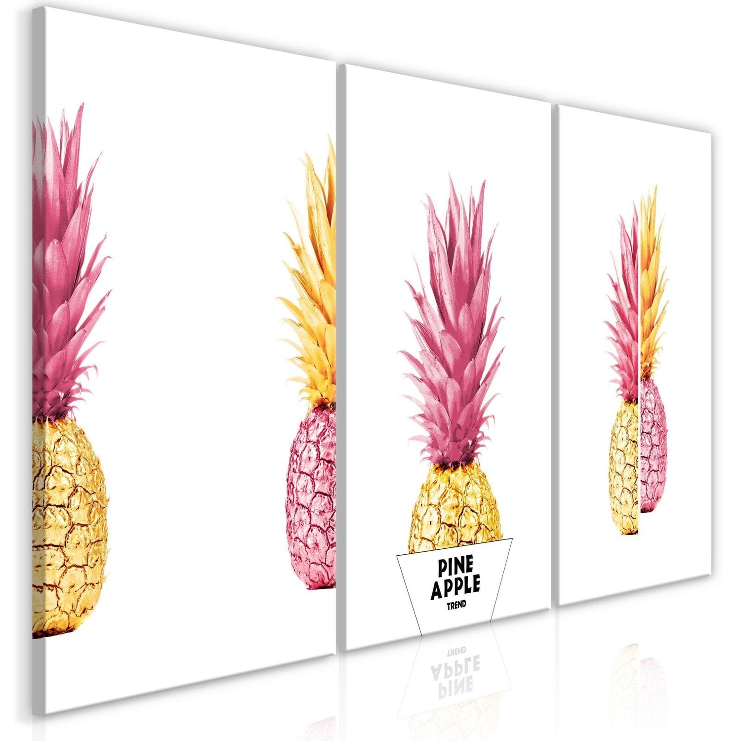 Stretched Canvas Nordic Art - Pineapples-Tiptophomedecor