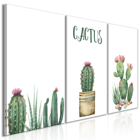 Stretched Canvas Nordic Art - Prickly Flowers-Tiptophomedecor