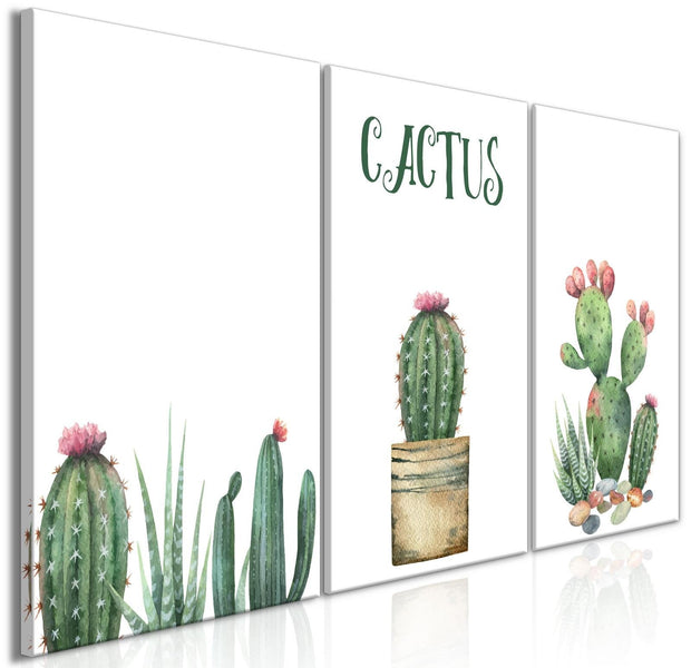 Stretched Canvas Nordic Art - Prickly Flowers-Tiptophomedecor