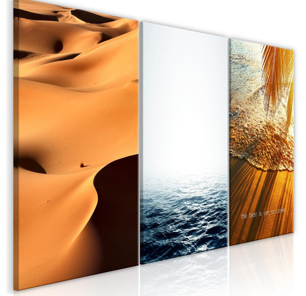 Stretched Canvas Nordic Art - Sand And Water-Tiptophomedecor