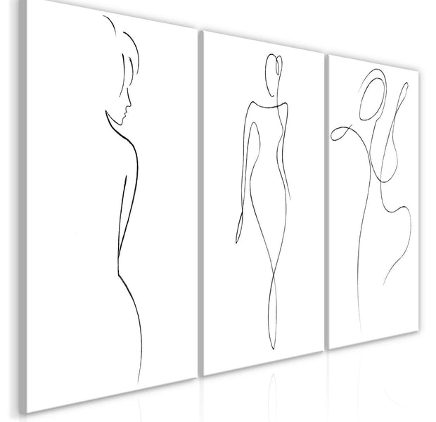 Stretched Canvas Nordic Art - Silhouettes-Tiptophomedecor
