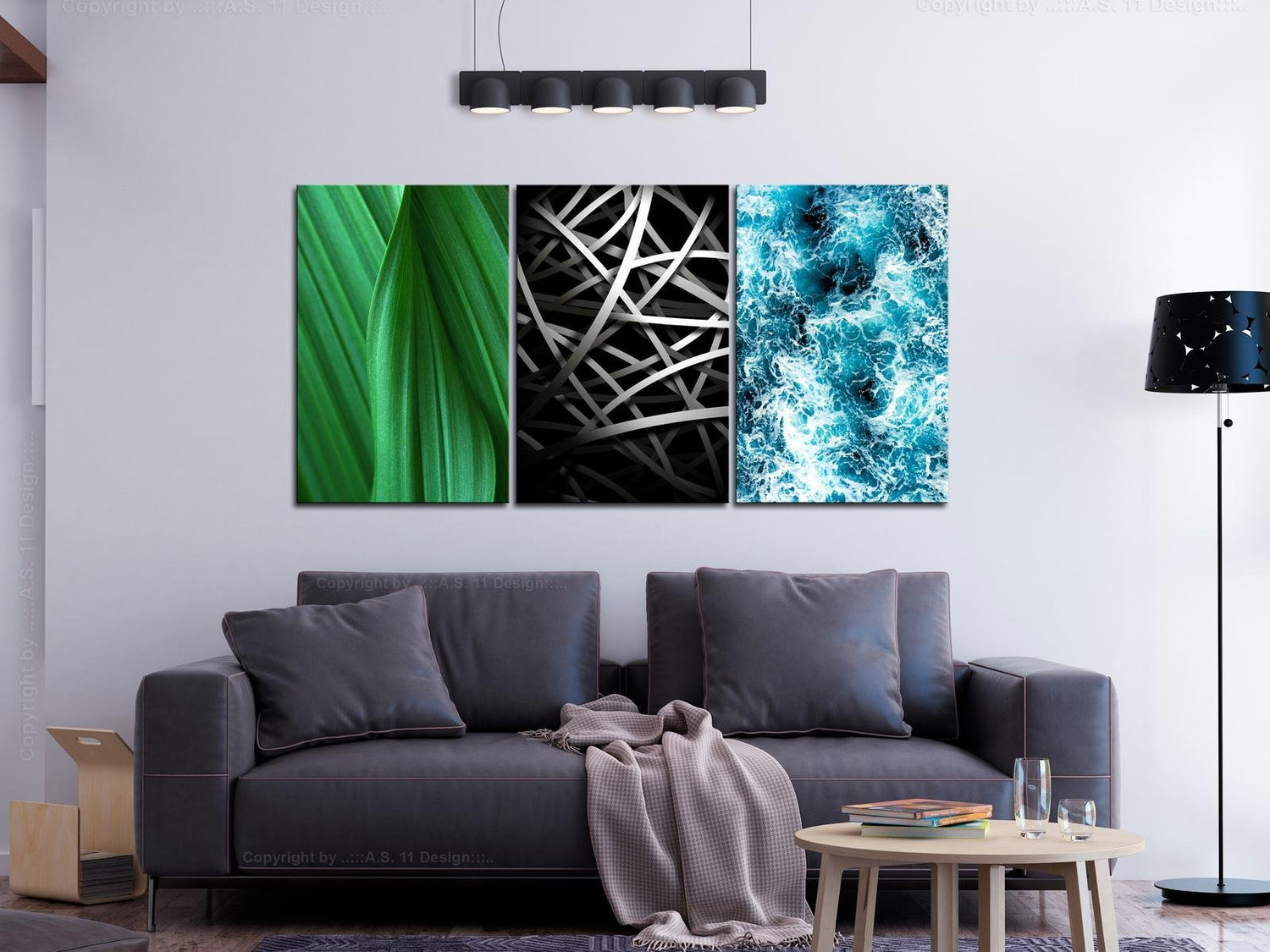 Stretched Canvas Nordic Art - Structures In Nature-Tiptophomedecor