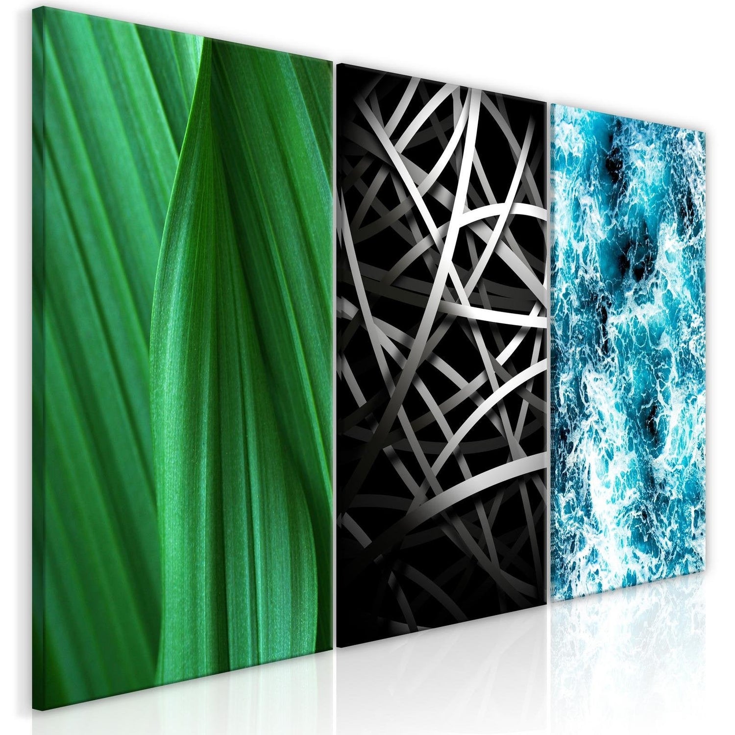 Stretched Canvas Nordic Art - Structures In Nature-Tiptophomedecor