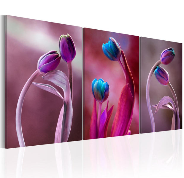 Stretched Canvas Nordic Art - Tulips In Love-Tiptophomedecor