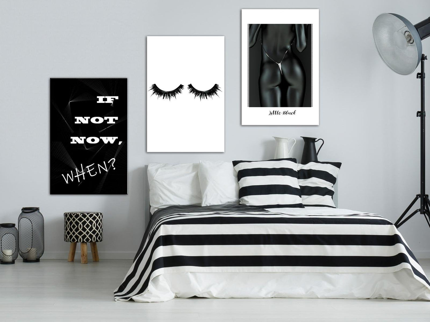 Stretched Canvas Nordic Art - Woman-Tiptophomedecor