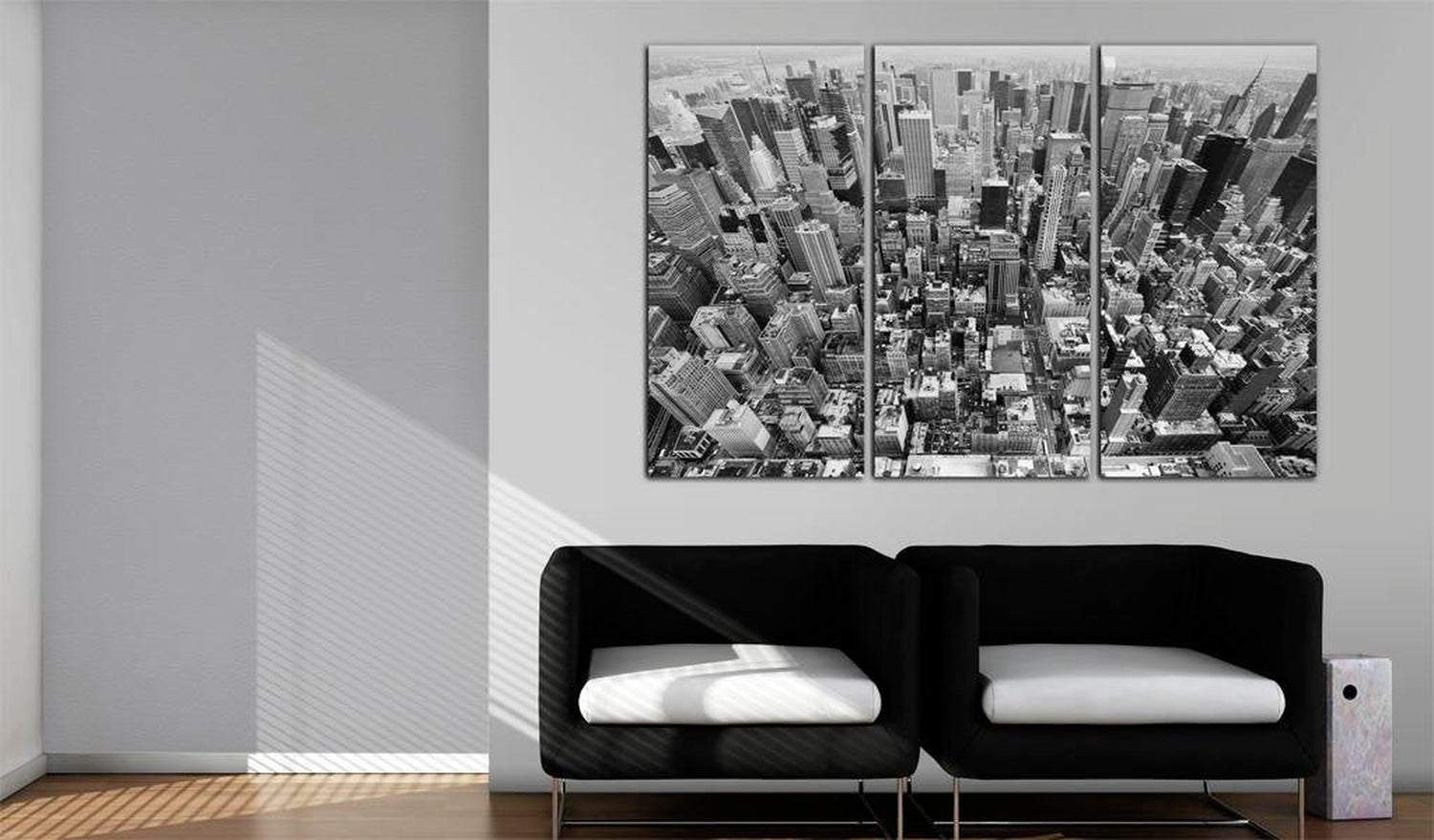 Stretched Canvas Places - A Marvellous View On New York Roofs-Tiptophomedecor