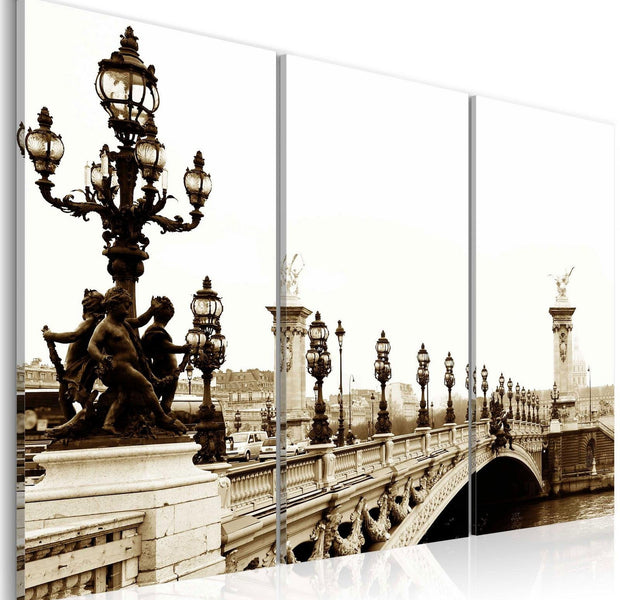 Stretched Canvas Places - A Romantic Walk In Paris-Tiptophomedecor