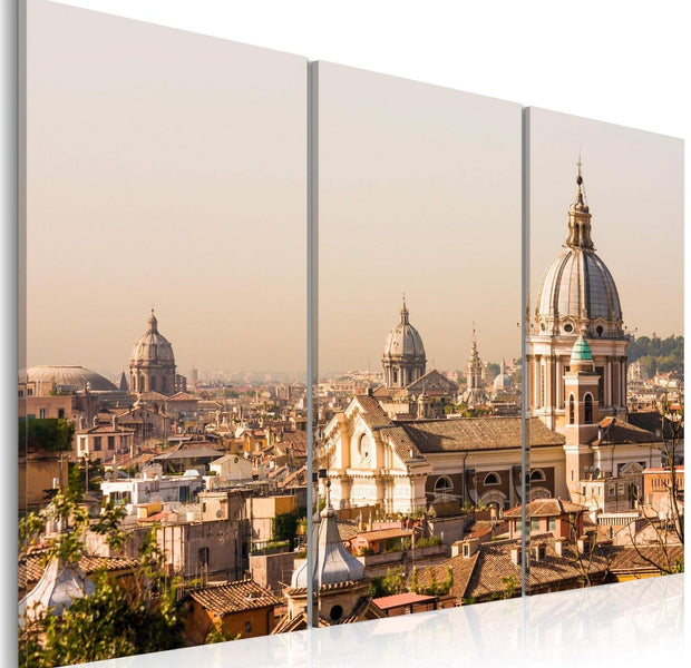 Stretched Canvas Places - Above The Roofs Of The Eternal City-Tiptophomedecor