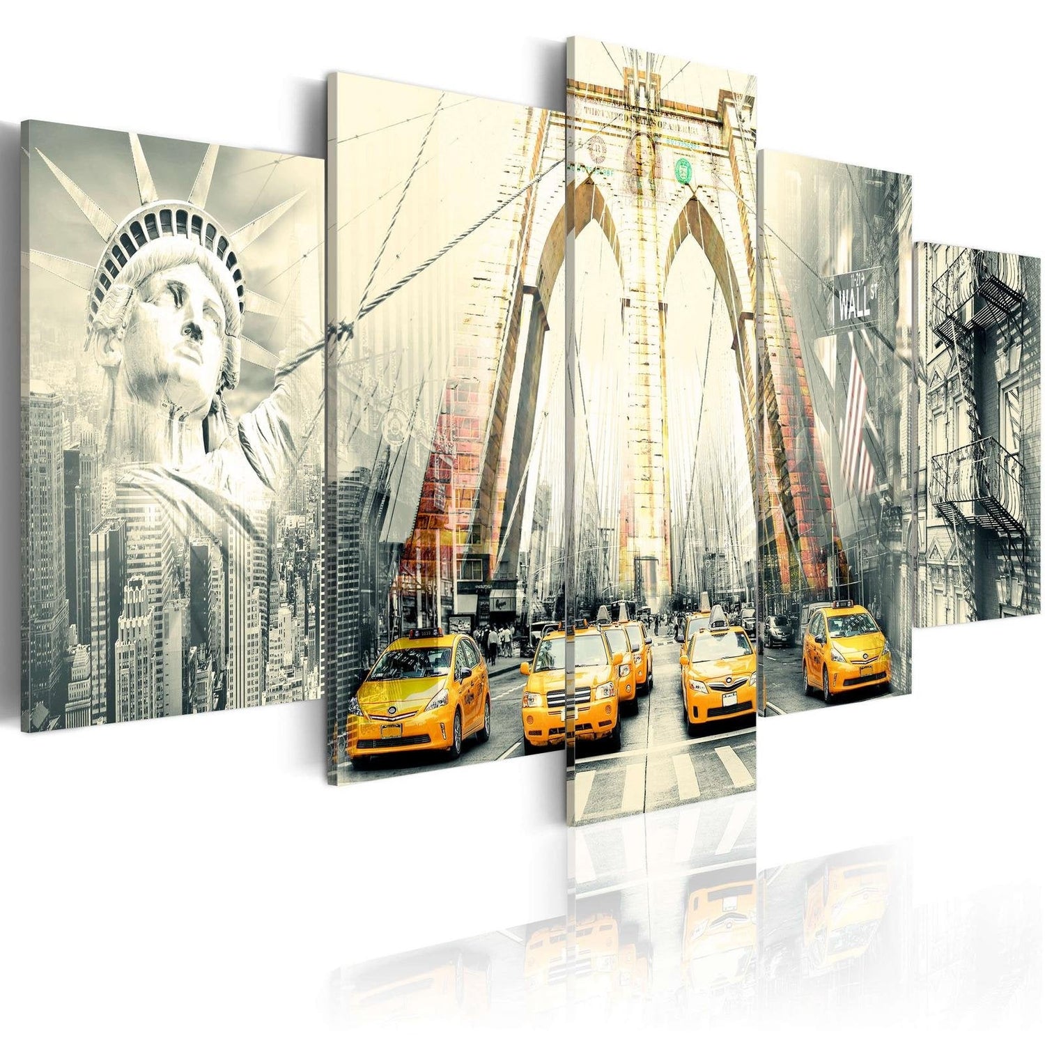 Stretched Canvas Places - American Metropolis-Tiptophomedecor