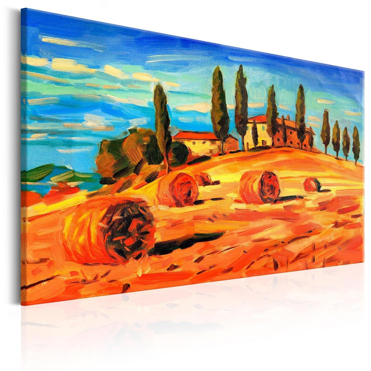 Stretched Canvas Places - August In Tuscany-Tiptophomedecor