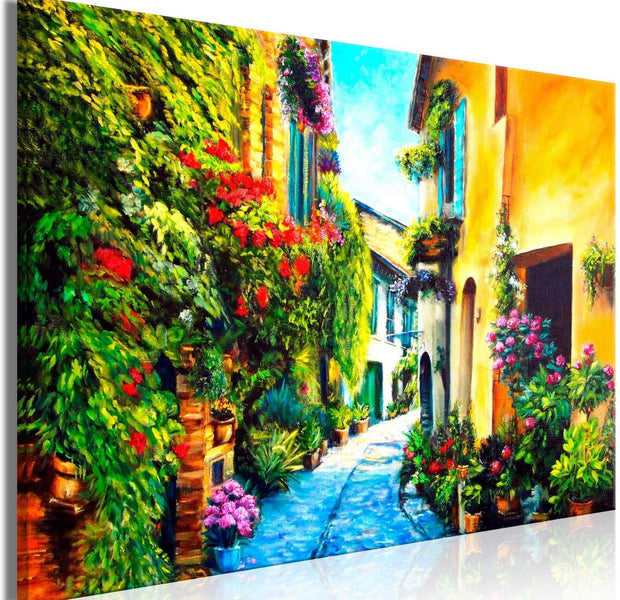 Stretched Canvas Places - Beautiful Street Wide-Tiptophomedecor