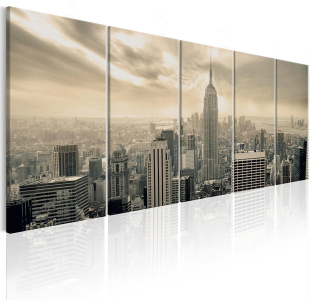 Stretched Canvas Places - Beige Manhattan-Tiptophomedecor
