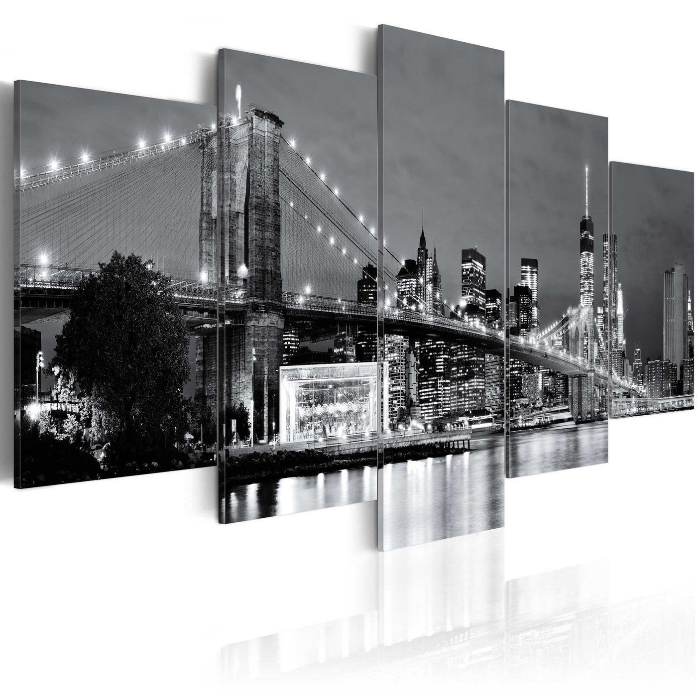 Stretched Canvas Places - Black-And-White Glimpse-Tiptophomedecor