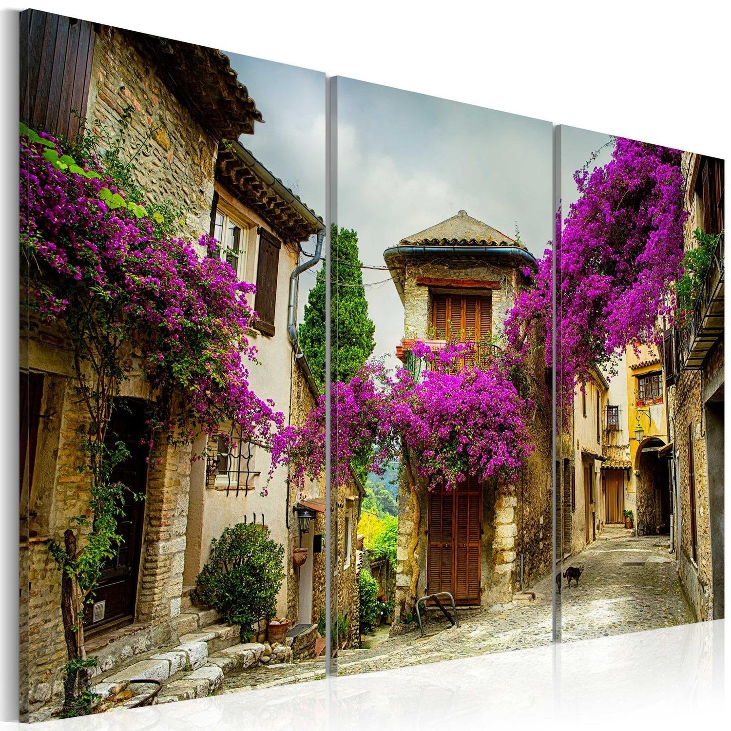 Stretched Canvas Places - Charming Alley-Tiptophomedecor