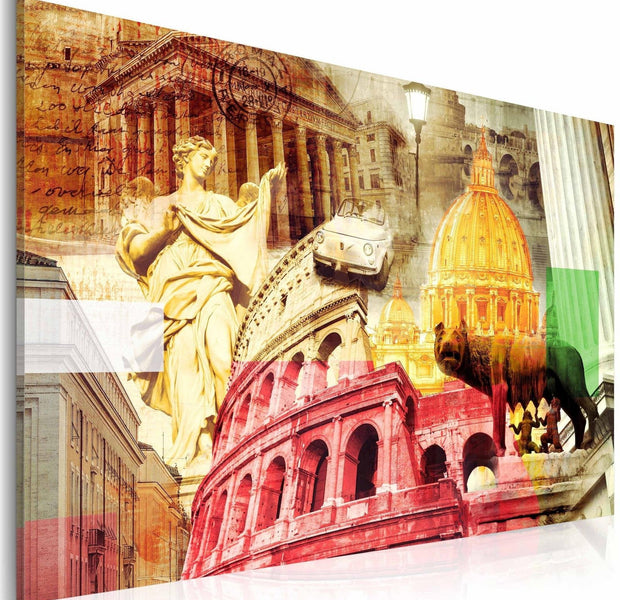 Stretched Canvas Places - Charming Rome-Tiptophomedecor