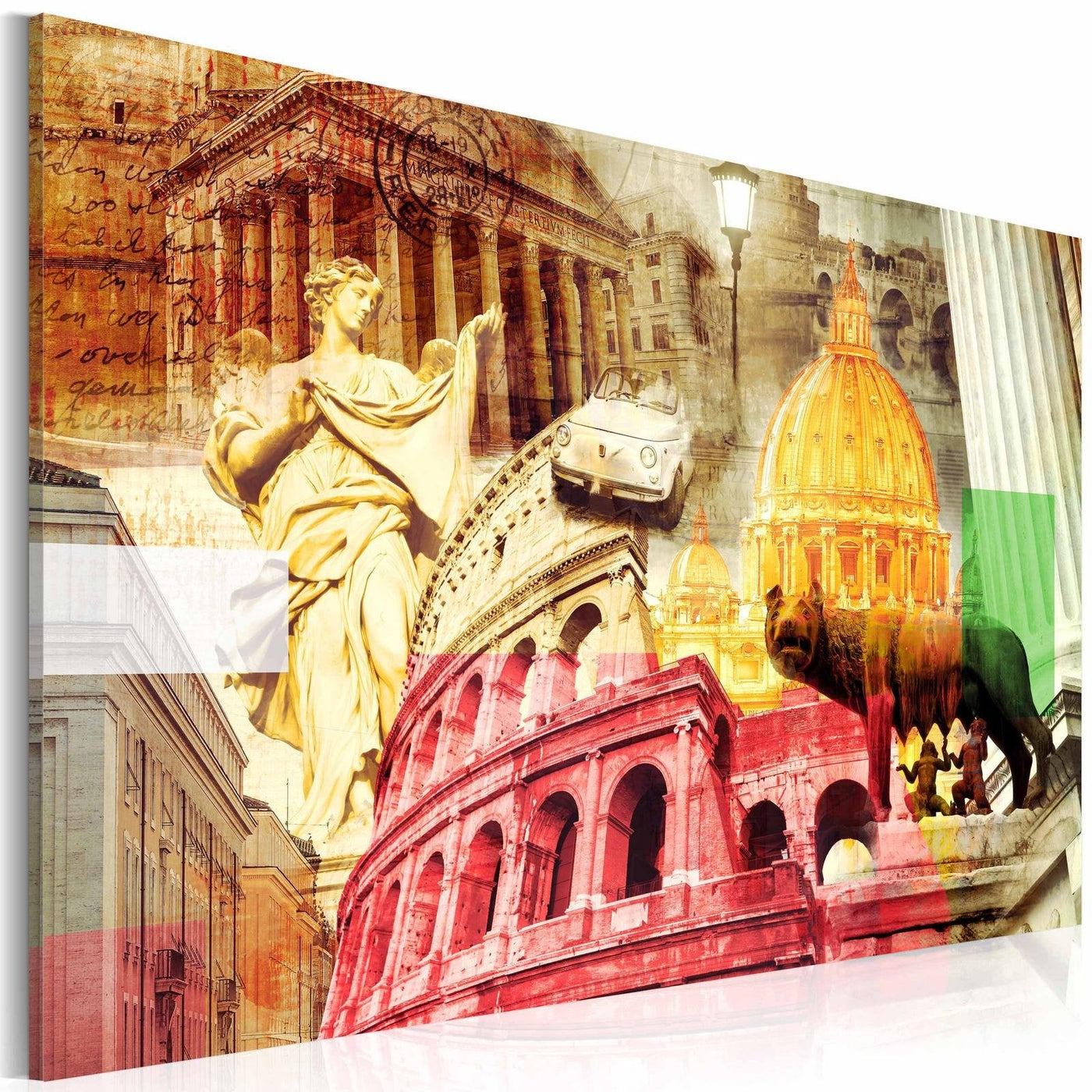 Stretched Canvas Places - Charming Rome-Tiptophomedecor
