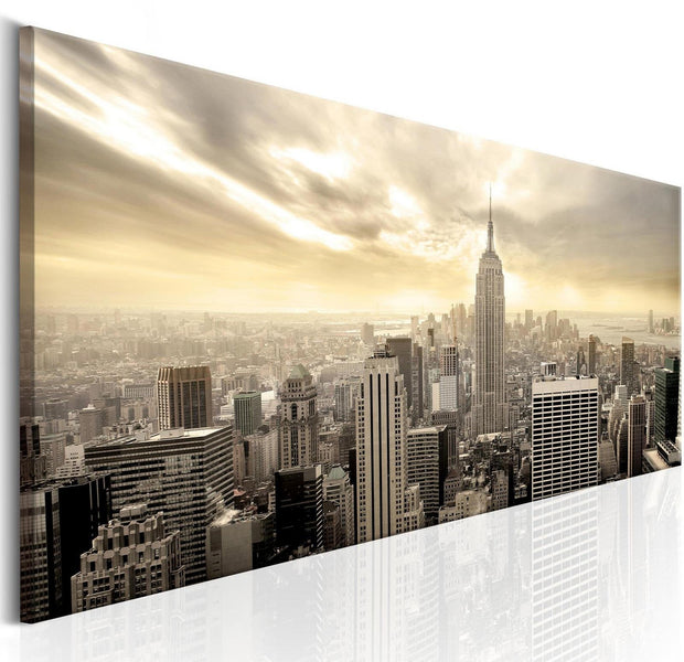 Stretched Canvas Places - City In The Sun-Tiptophomedecor