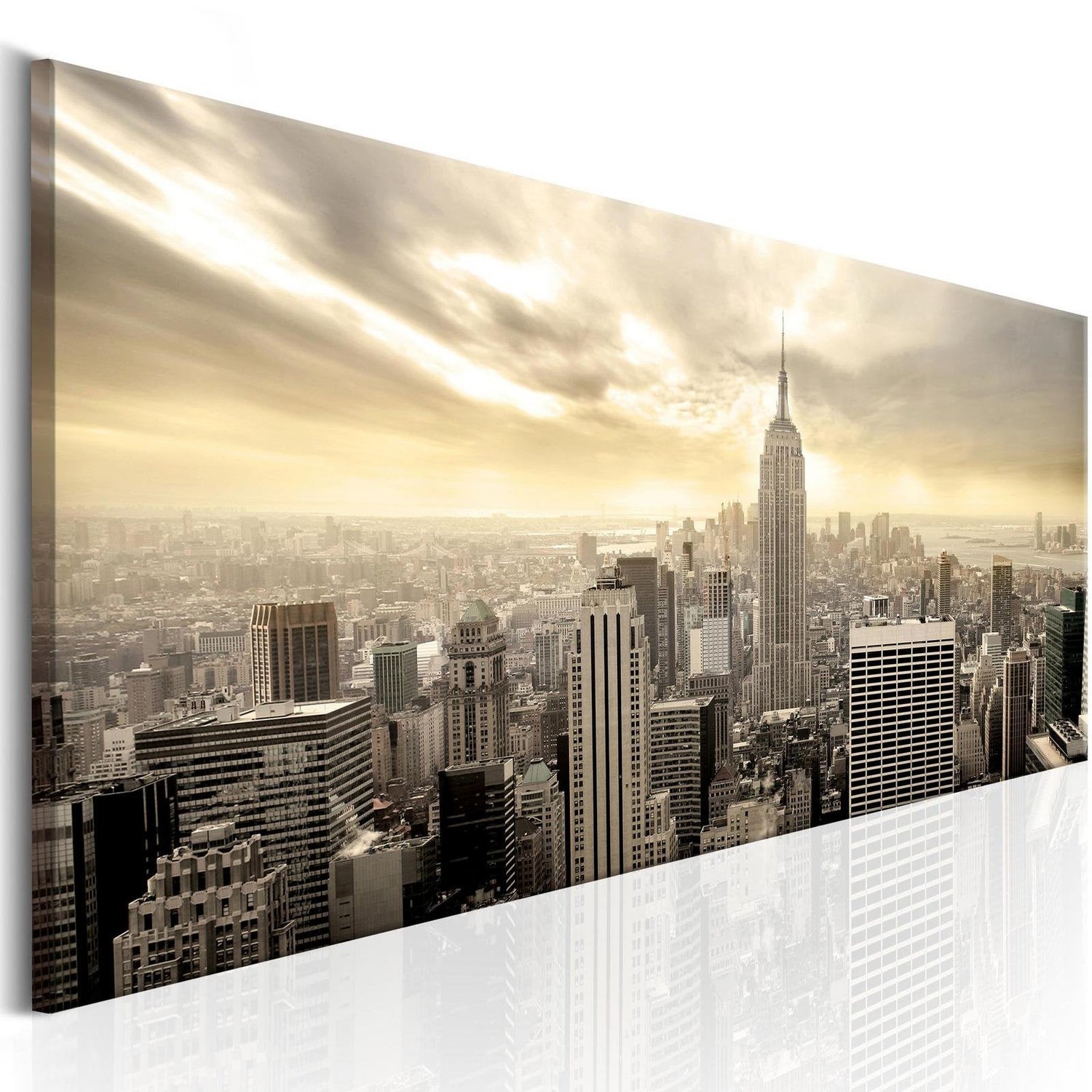 Stretched Canvas Places - City In The Sun-Tiptophomedecor