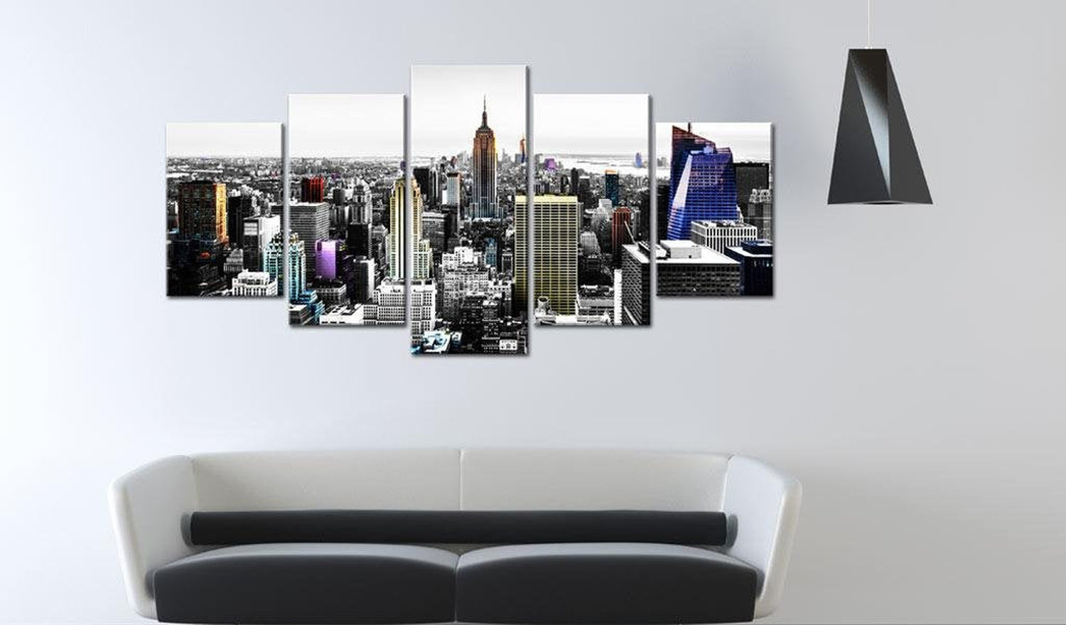 Stretched Canvas Places - City Of Colors-Tiptophomedecor