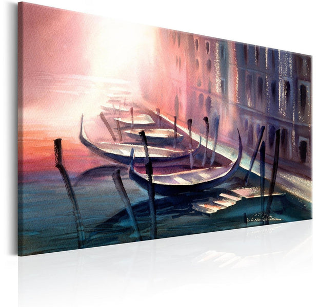 Stretched Canvas Places - Early Morning In Venice-Tiptophomedecor