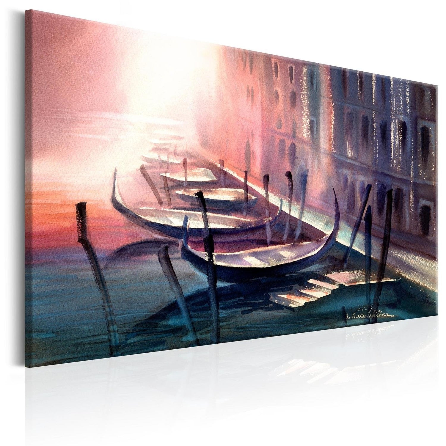 Stretched Canvas Places - Early Morning In Venice-Tiptophomedecor