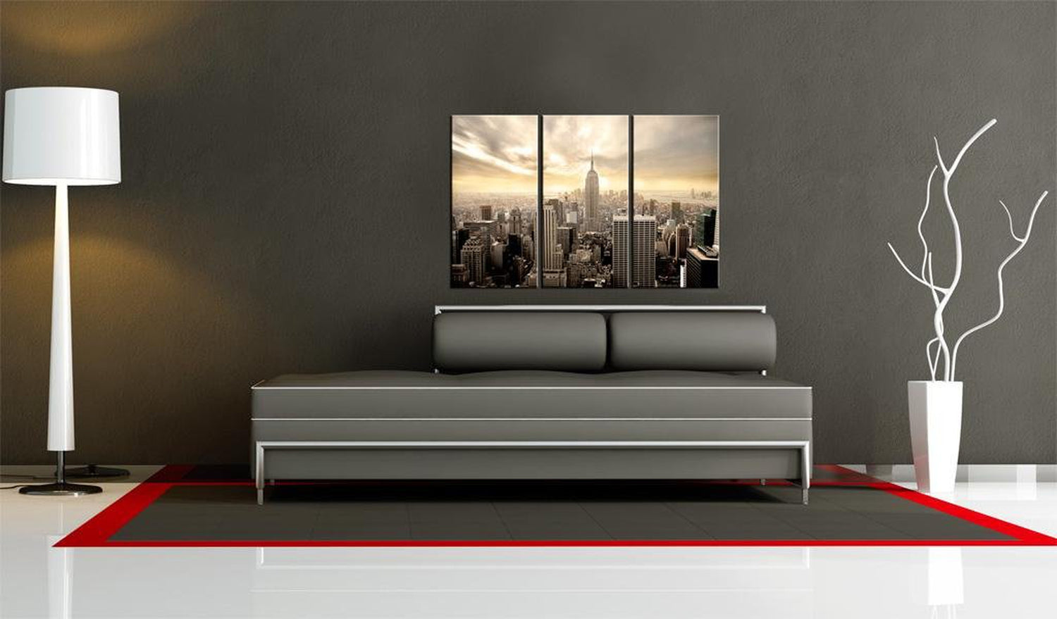 Stretched Canvas Places - Evening In New York-Tiptophomedecor