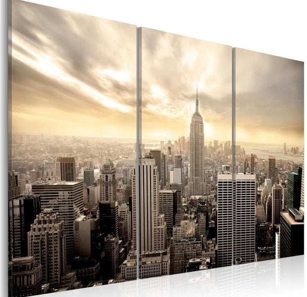 Stretched Canvas Places - Evening In New York-Tiptophomedecor