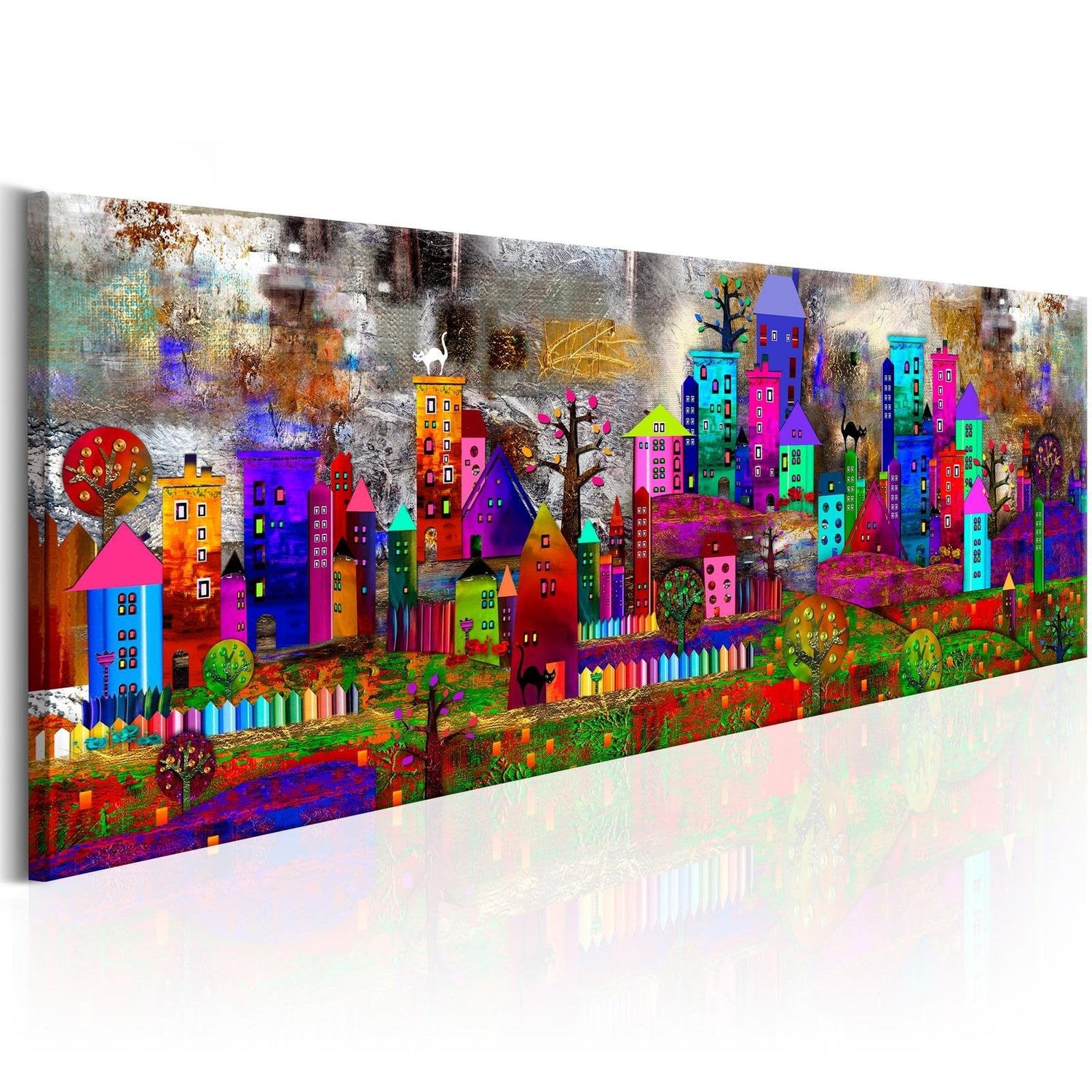 Stretched Canvas Places - Fantasy City-Tiptophomedecor