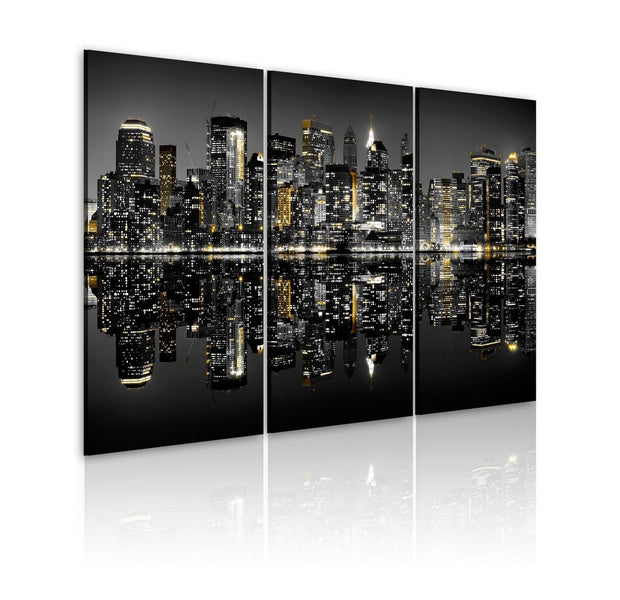 Stretched Canvas Places - Glittering New York-Tiptophomedecor