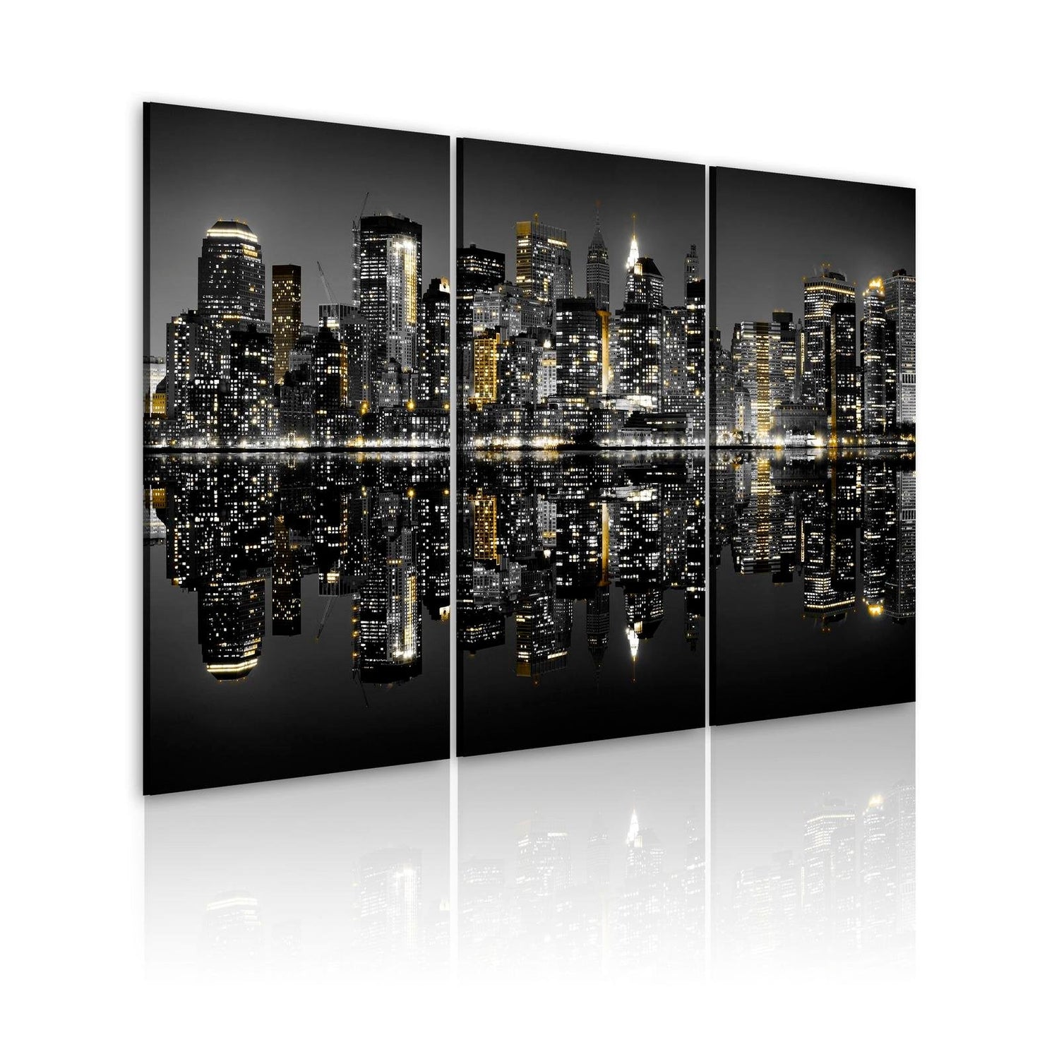 Stretched Canvas Places - Glittering New York-Tiptophomedecor