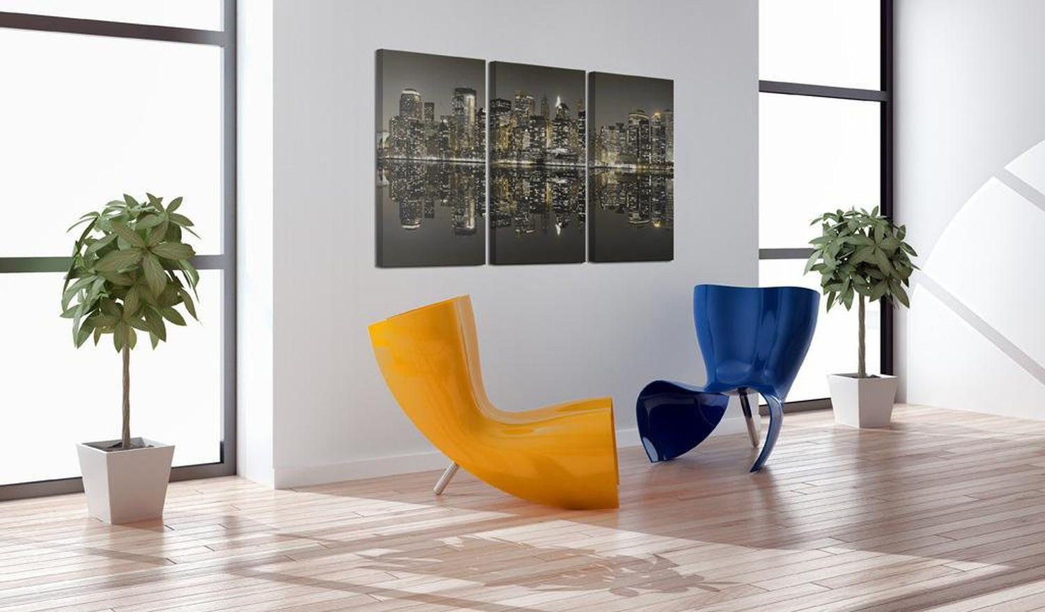 Stretched Canvas Places - Golden New York-Tiptophomedecor