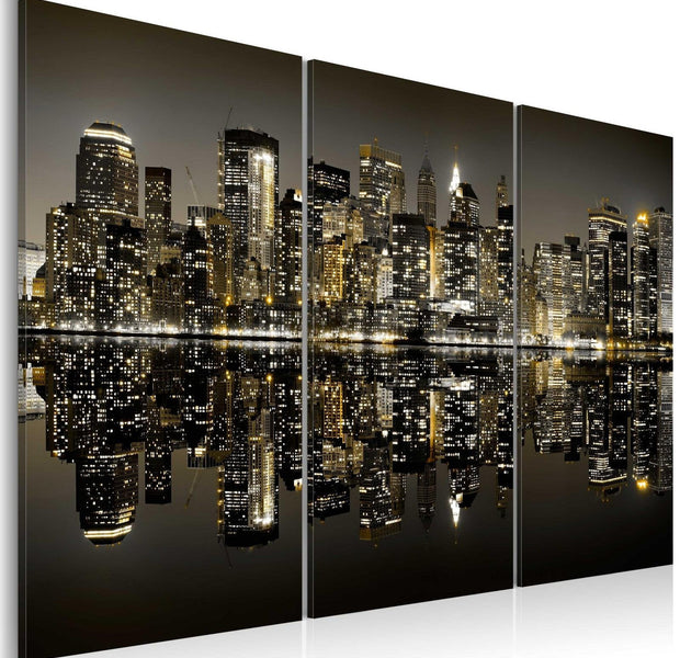 Stretched Canvas Places - Golden New York-Tiptophomedecor